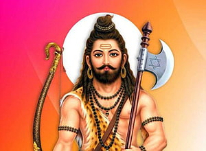 Lord Parshuram Digital Art Portrait With Axe And Bow HD wallpaper