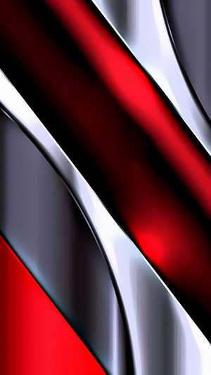 Abstract Geometric Design Featuring Glossy Red, Silver, and Black Diagonal Shapes HD phone wallpaper