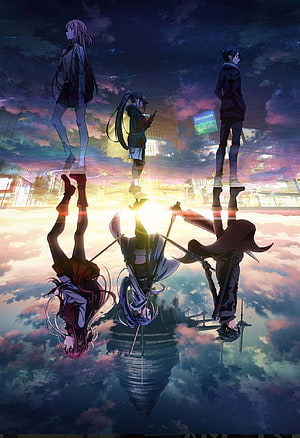Sword Art Online Progressive Key Art with Kirito and Asuna in a Surreal Reflection Scene HD phone wallpaper