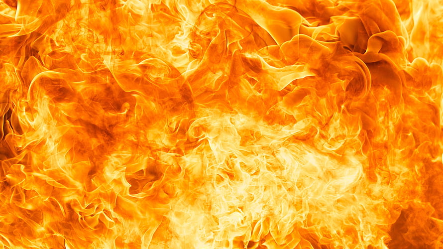 Vibrant Orange Flame Texture with Swirling Fire and Smoke Details HD wallpaper
