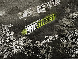 Need for Speed ProStreet Graffiti Artwork with Street Racing Tags and Urban Street Style HD wallpaper