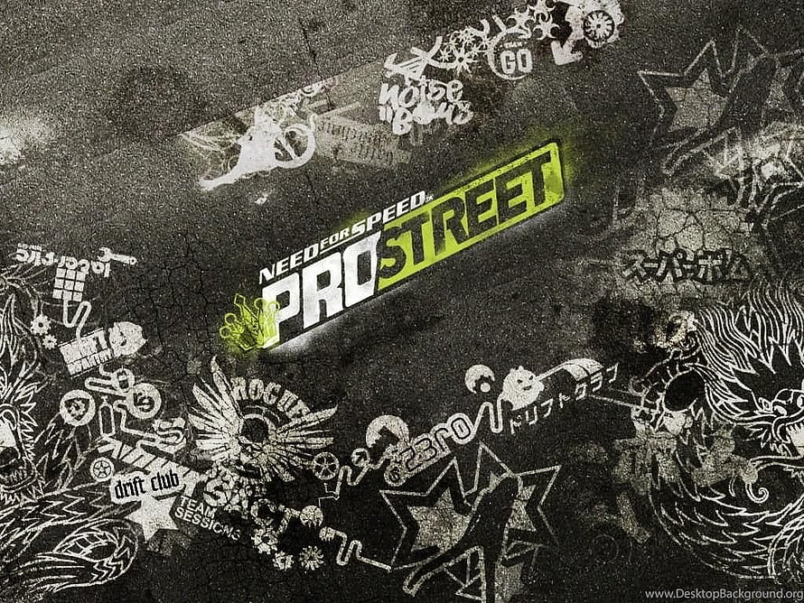 Need for Speed ProStreet Graffiti Artwork with Street Racing Tags and Urban Street Style HD wallpaper
