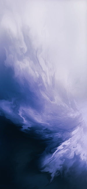 Ethereal Purple and Blue Clouds Swirling in a Dramatic Twilight Sky HD phone wallpaper