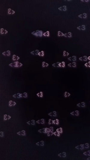 Dark Cyber Aesthetic Wallpaper With Scattered Pink Heart Emojis On Black Background HD phone wallpaper