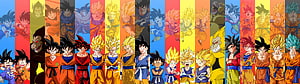 Dragon Ball Z Goku Evolution Timeline Featuring Every Super Saiyan Transformation and Form HD wallpaper