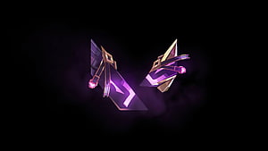 Valorant Neon Emblem with Purple Glow and Geometric Design on Dark Background HD wallpaper