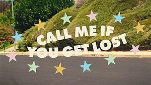Call Me If You Get Lost Album Artwork with Pastel Stars on a Suburban Street HD wallpaper