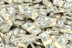 Piles of Bundled US Dollar Bills and Cash Stacks HD wallpaper