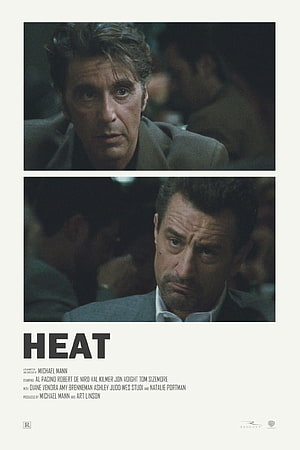 Heat Movie Poster Featuring Al Pacino and Robert De Niro in Minimalist Design HD phone wallpaper
