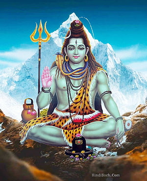 Lord Shiva Meditating in Himalayan Mountains with Trishul and Rudraksha Beads HD phone wallpaper
