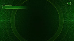 Original Xbox Dashboard Interface with Green Geometric Pattern and Circular Display Elements HD wallpaper