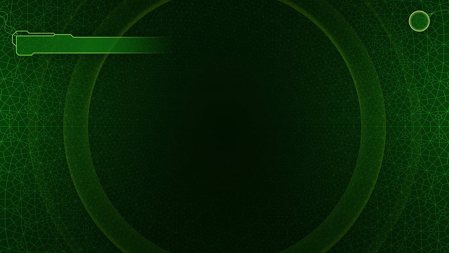 Original Xbox Dashboard Interface with Green Geometric Pattern and Circular Display Elements HD wallpaper