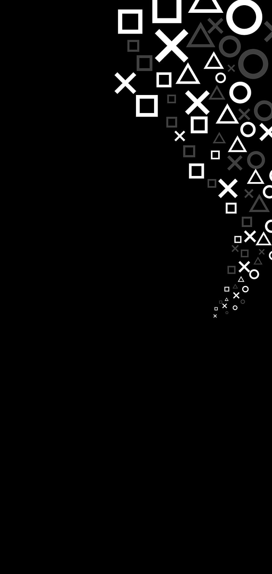 Minimalist Geometric Shapes on Black Background for PlayStation 4 HD phone wallpaper