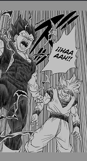 Vegeta and Goku Black and White Manga Panel HD phone wallpaper