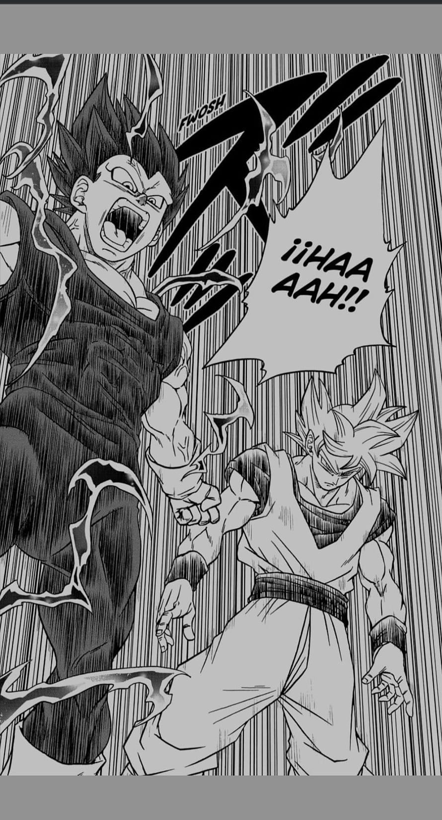 Vegeta and Goku Black and White Manga Panel HD phone wallpaper
