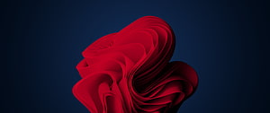 Windows 11 Dark Mode Abstract Red Ribbon Wallpaper HD wallpaper