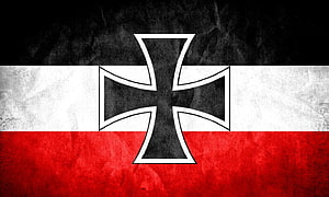 Imperial German Empire Flag with Iron Cross Emblem on Grunge Texture HD wallpaper
