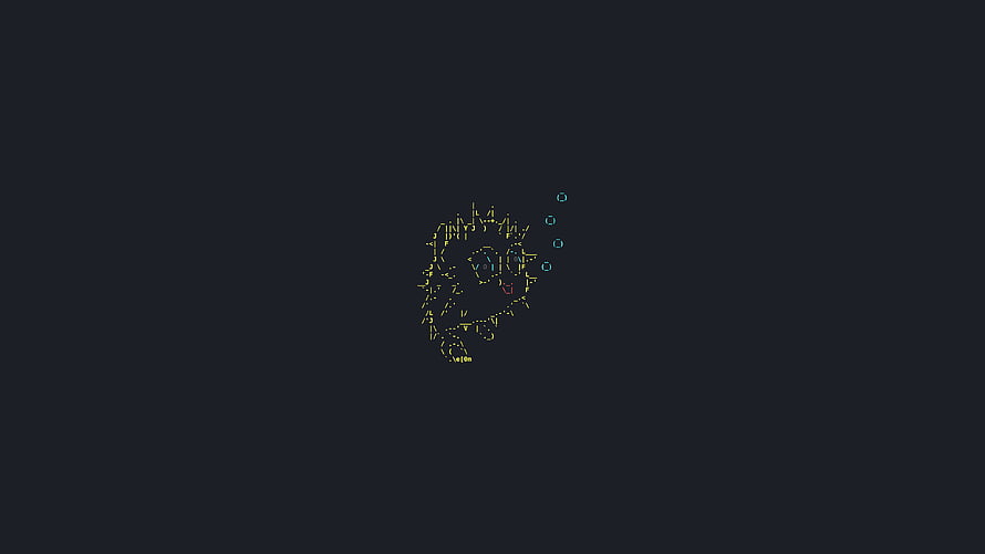 Gruvbox Neofetch ASCII Art on Dark Terminal Background HD wallpaper