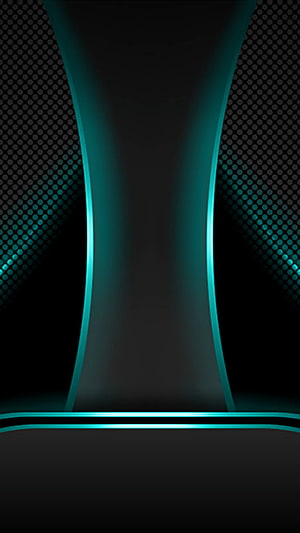 Abstract Teal Neon Curves on Black Mesh Background with Futuristic 3D Depth and Modern Tech Design HD phone wallpaper