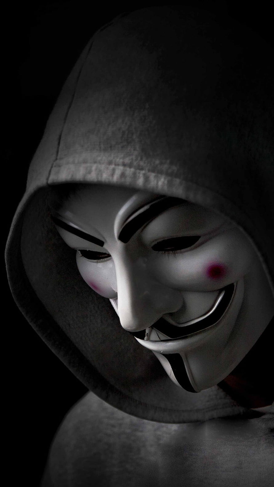 Anonymous Guy Fawkes Mask in Dark Hoodie HD phone wallpaper