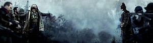 Batman and Bane Confrontation in Dark Knight Rises Cinematic Scene HD wallpaper