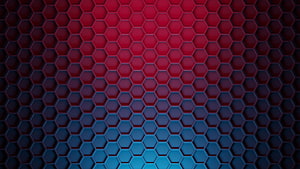 Abstract Hexagonal Honeycomb Pattern with Red and Blue Gradient Texture HD wallpaper