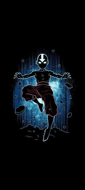 Aang Avatar The Last Airbender Airbending Action Illustration HD phone wallpaper