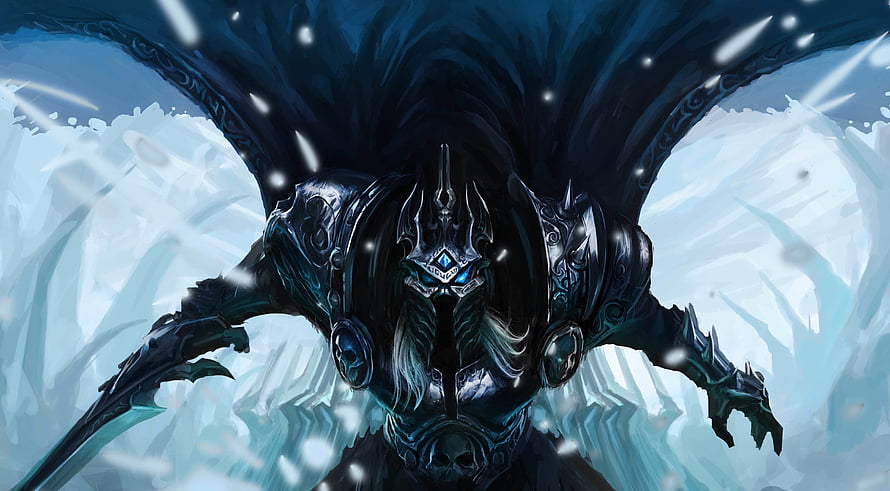 Faceless Dark Warrior in World of Warcraft Fantasy Art HD wallpaper
