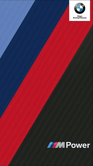 BMW M Power Diagonal Stripes Minimalist Automotive Branding Wallpaper HD phone wallpaper