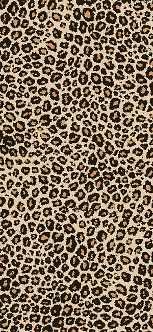 Classic Leopard Print Pattern with Tan and Black Spots on Cream Background HD phone wallpaper