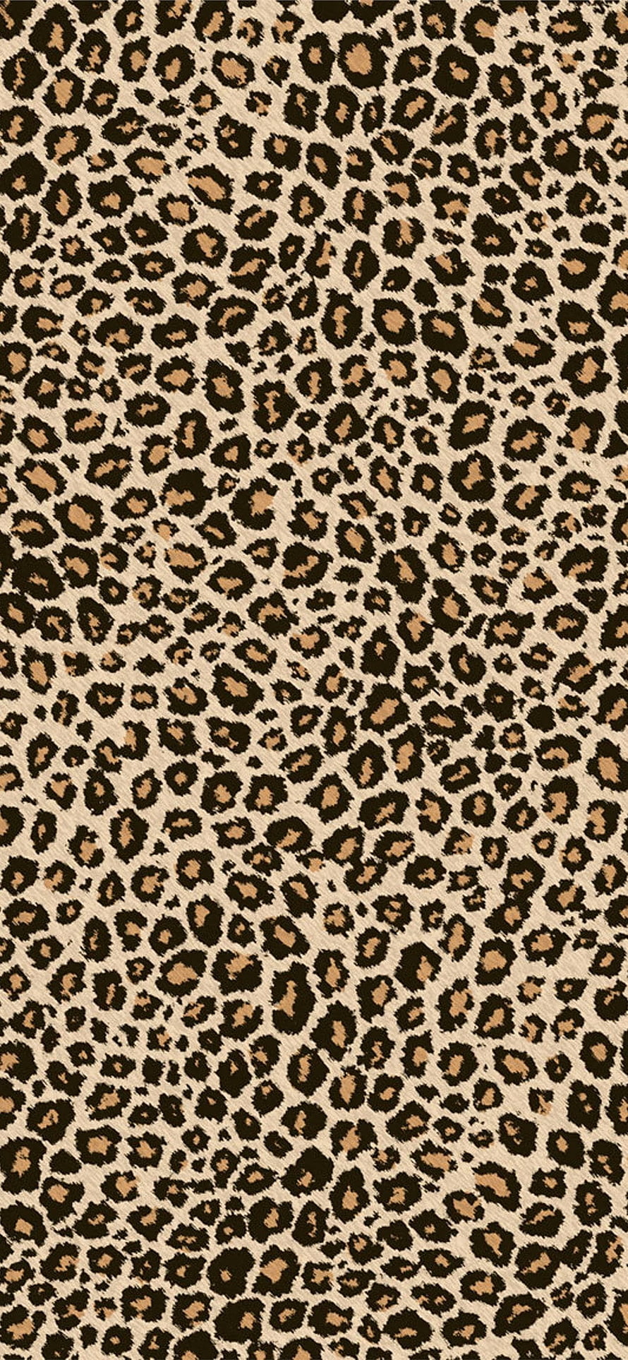 Classic Leopard Print Pattern with Tan and Black Spots on Cream Background HD phone wallpaper