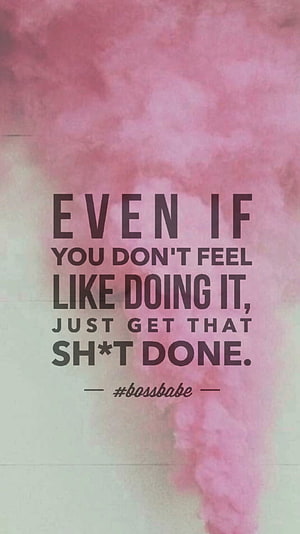 Inspirational Boss Babe Quote on Soft Pink Watercolor Background HD phone wallpaper