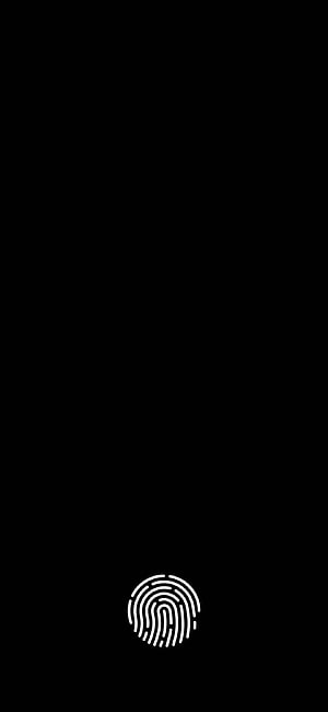 Minimalist White Fingerprint Icon on Black Background HD phone wallpaper