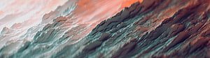 Abstract 3D Terrain Displacement with Warm Sunset Lighting and Cool Shadow Tones HD wallpaper