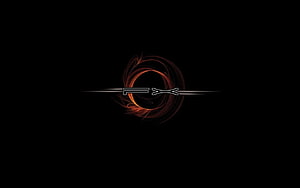 Gateway FX Forex Trading Logo with Fiery Orange Swirl on Black Background HD wallpaper