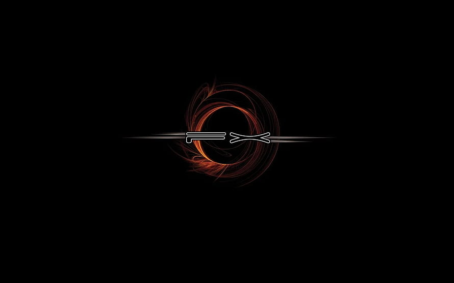 Gateway FX Forex Trading Logo with Fiery Orange Swirl on Black Background HD wallpaper