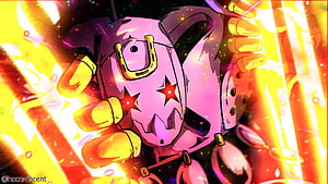 Johnny Joestar Tusk Act 4 Stand Artwork with Fiery Energy and Pink Armor HD wallpaper