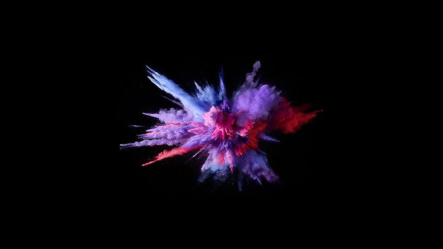 Vibrant Colorful Powder Explosion on Black Background Abstract Art HD wallpaper