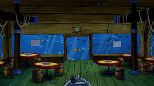 Krusty Krab Interior Scene From SpongeBob SquarePants Animated Series HD wallpaper