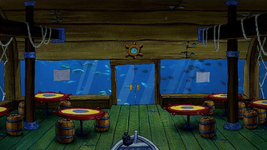 Krusty Krab Interior Scene From SpongeBob SquarePants Animated Series HD wallpaper