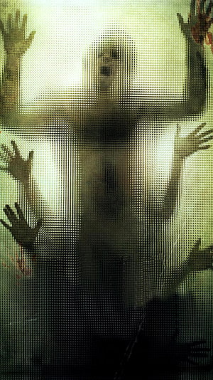 The Human Centipede First Sequence Horror Movie Poster with Distorted Figure and Multiple Hands HD phone wallpaper