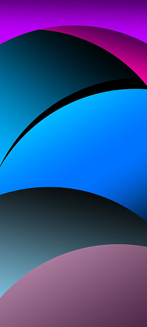 Abstract Geometric Gradient Wallpaper with Purple and Blue Curves HD phone wallpaper
