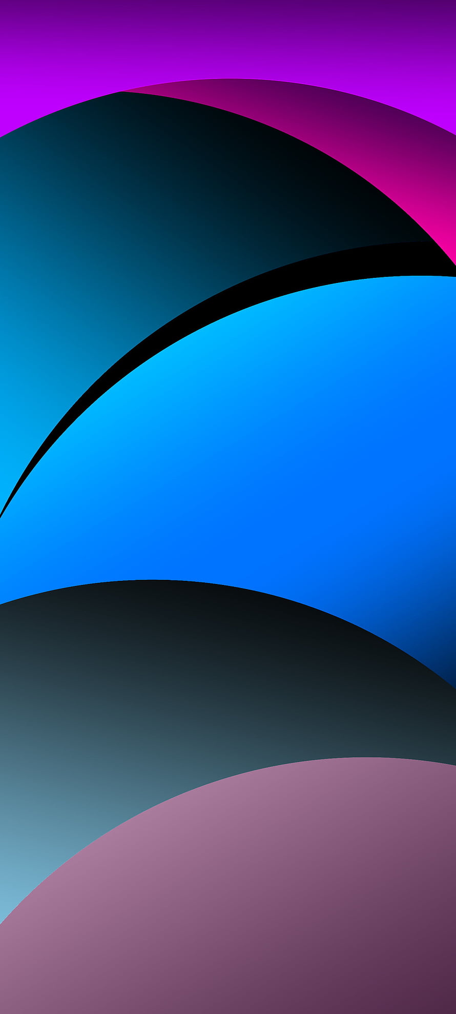 Abstract Geometric Gradient Wallpaper with Purple and Blue Curves HD phone wallpaper