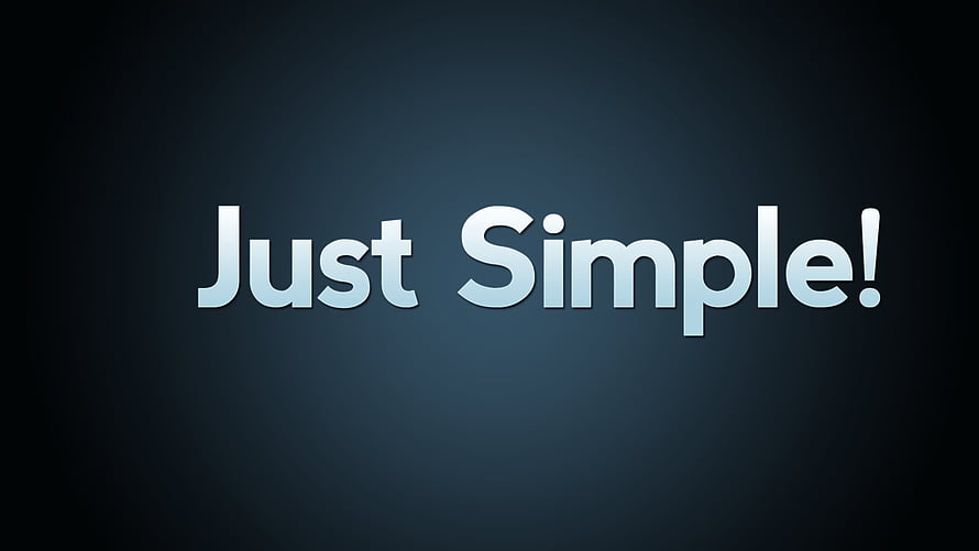 Minimalist Just Simple Text on Dark Blue Gradient Background HD wallpaper