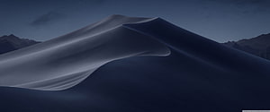 macOS Mojave Night Ultra Dark Blue Abstract Sand Dune Landscape Wallpaper HD wallpaper