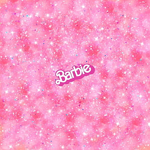 Barbie Sparkling Pink Glitter Background with Starburst Pattern HD phone wallpaper