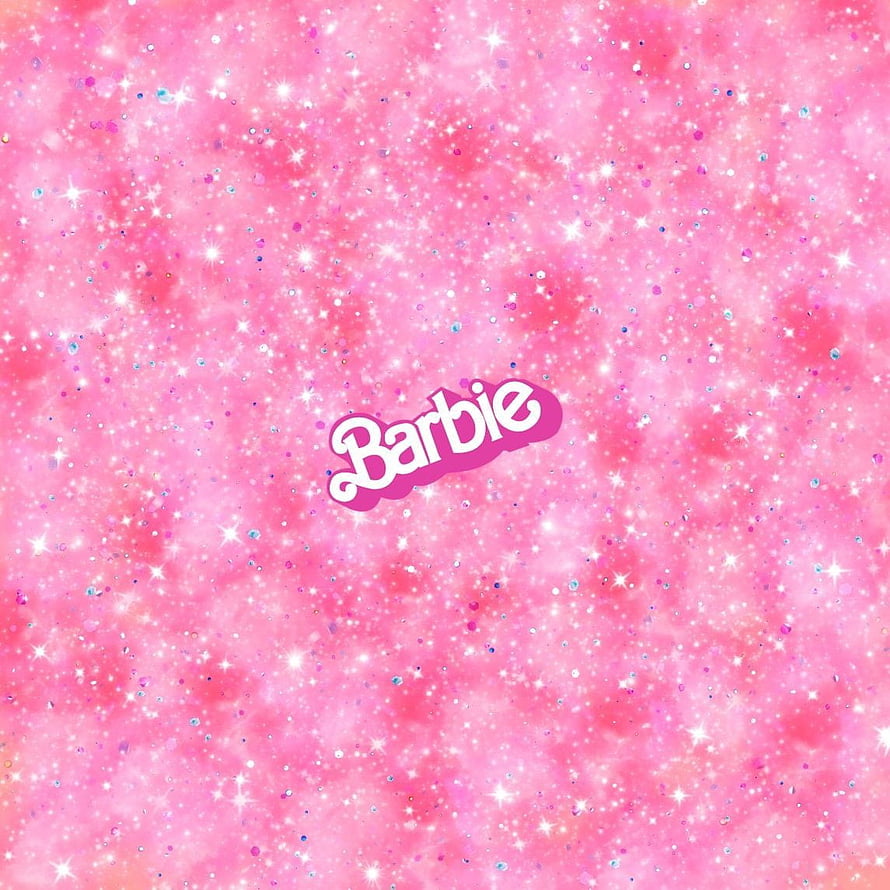 Barbie Sparkling Pink Glitter Background with Starburst Pattern HD phone wallpaper