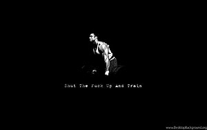 Black and White Gym Motivation with Weightlifting Athlete and Inspirational Quote HD wallpaper