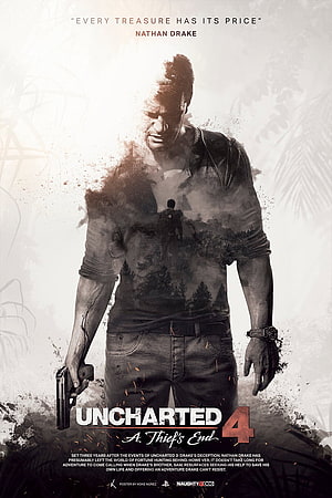 Uncharted 4 A Thief's End Official Poster Featuring Nathan Drake HD phone wallpaper