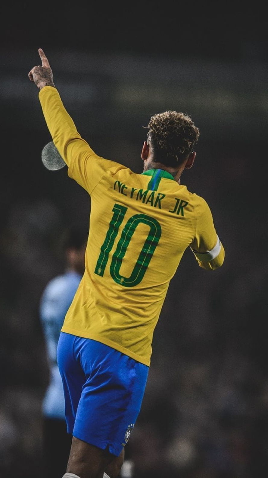 Neymar Jr Brazil National Team Number 10 Yellow Jersey Celebration Action Shot HD phone wallpaper
